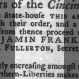 Death of Ben Franklin 1790