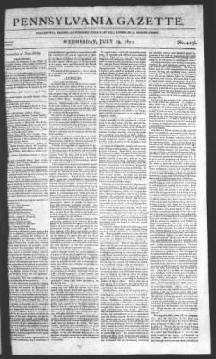 The Pennsylvania Gazette from Philadelphia, Pennsylvania on July 29, 1812 · Page 1