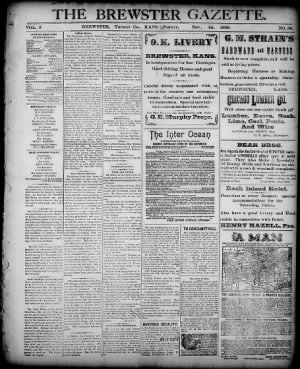 Brewster Gazette from Brewster, Kansas • 1