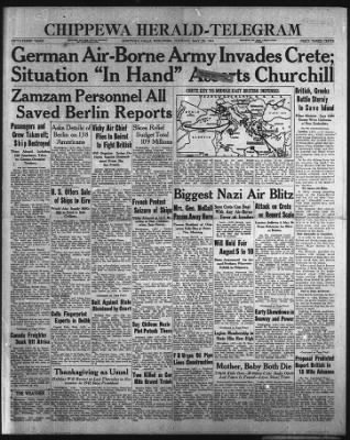 Image result for nazis invade crete 1941 - newspaper