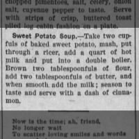 Sweet Potato Soup (1923)