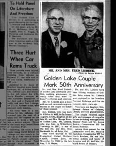 50th Anniversary: Mr. and Mrs. Fred Liebeck