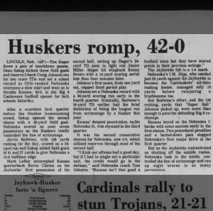1979 Nebraska-Kansas football AP