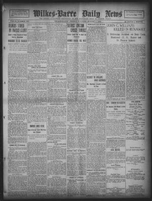 Wilkes-Barre Times Leader, the Evening News from Wilkes-Barre, Pennsylvania • 1