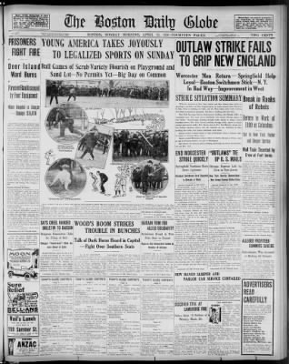 The Boston Globe from Boston, Massachusetts on April 12, 1920 · 1