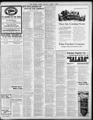 The Boston Globe From Boston Massachusetts On April 7 1919 7