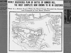 Map of the Battle of Bunker Hill
