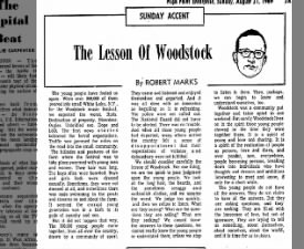Editorial: The Lesson of Woodstock
