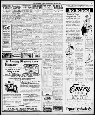El Paso Times from El Paso, Texas on March 2, 1927 · 3