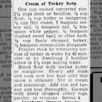 Cream of Turkey Soup (1952)