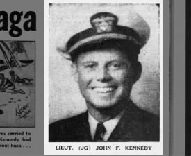 Photo of Lieutenant John F. Kennedy in his Navy uniform