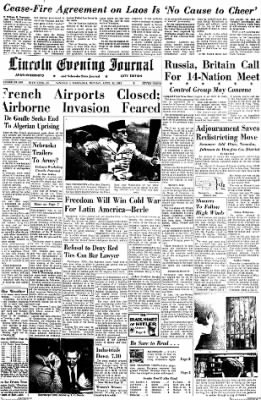 Lincoln Journal Star from Lincoln, Nebraska on April 24, 1961 · Page 1