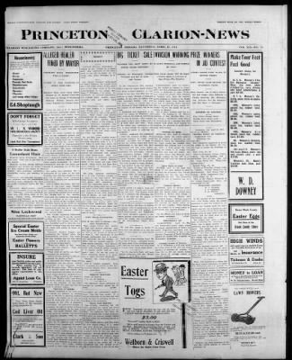 Princeton Daily Clarion from Princeton, Indiana on April 15, 1911 · 1