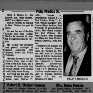 Obituary for Philip T. Medico