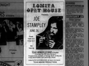 Lomita Opry House Presents Joe Stampley - Also Featuring Texas Armadillo Band of Houston
