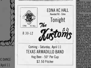 Edna KC Hall - Texas Armadillo Band
