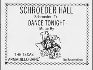 Schroeder Hall - Texas Armadillo Band