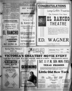 El Rancho theatre opening