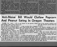 'Anti-Noise' Bill Would Outlaw Popcorn And Peanut Eating In Oregon Theaters