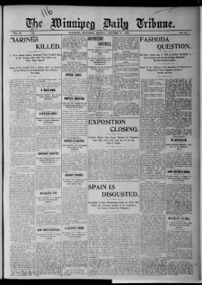 The Winnipeg Tribune from Winnipeg, Manitoba, Canada on October 31, 1898 · Page 1