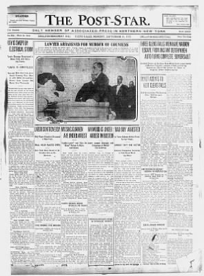 The Post-Star from Glens Falls, New York on September 16, 1912 · 1