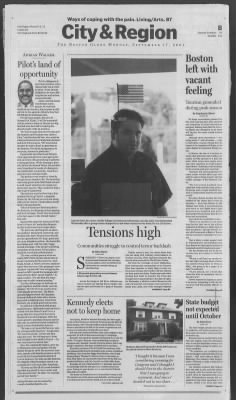 The Boston Globe from Boston, Massachusetts on September 17, 2001 · 21