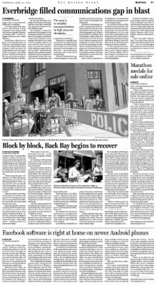 The Boston Globe from Boston, Massachusetts on April 18, 2013 · B7