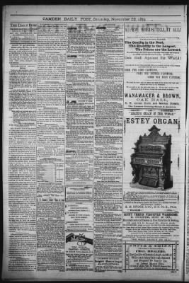 The Morning Post from Camden, New Jersey on November 22, 1879 · 2