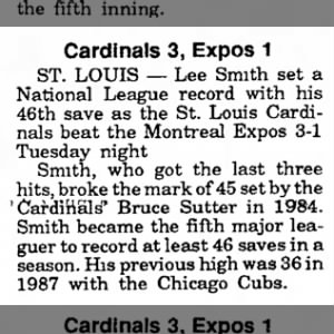 Cardinals 3, Expos 1