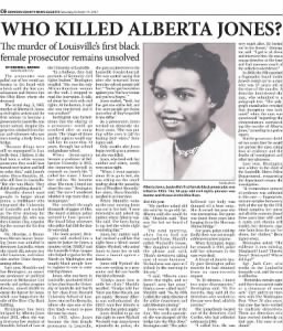 WHO KILLED Alberta Jones/ GREYSON KY 