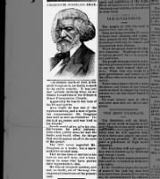 1895 newspaper obituary with criticisms of Frederick Douglass