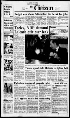 The Ottawa Citizen From Ottawa Ontario Canada On April 19 1983 1
