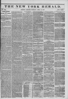 New York Daily Herald from New York, New York on April 10, 1849 · 1