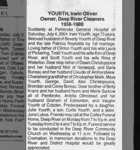 Obituary: Irwin Oliver YOURTH (Aged 73)