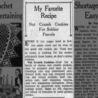 Nut Crumb Cookies (1942)