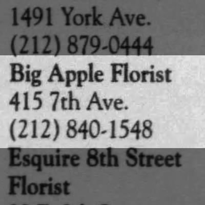 Big Apple Florist (1994). - 