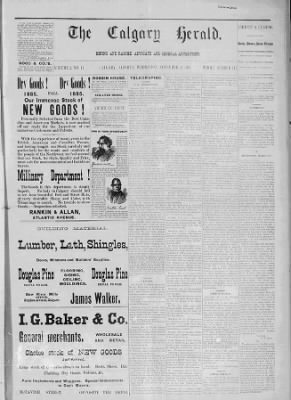 Weekly Herald from Calgary, Alberta, Canada on November 11, 1885 · 1