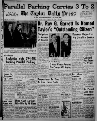 The Taylor Daily Press from Taylor, Texas on January 25, 1957 · Page 1