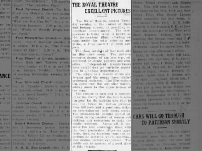 Royal theatre opening article