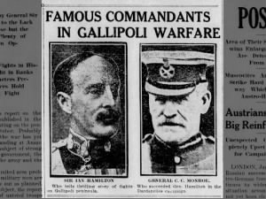 Photos of two British generals of the Gallipoli Campaign, Ian Hamilton and Charles Monro
