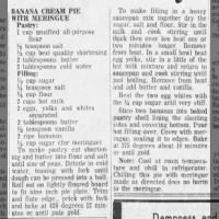 Banana Cream Pie with Meringue (1966)