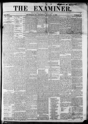 The Examiner from Louisville, Kentucky on January 1, 1848 · Page 1