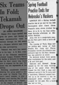 1942 Nebraska spring game United Press