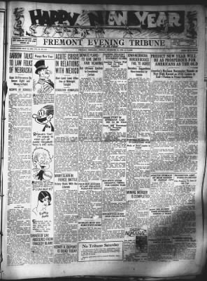 Fremont Tribune From Fremont Nebraska On December 31 1926 1