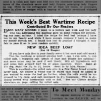 New Idea Beef Loaf (1943)