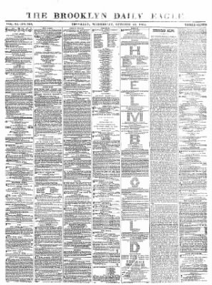 The Brooklyn Daily Eagle from Brooklyn, New York on October 26, 1864 · Page 1