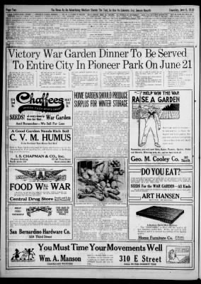 San Bernardino News from San Bernardino, California on June 6, 1918 · Page 2