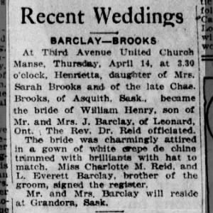 Wedding: Barclay--Brooks
