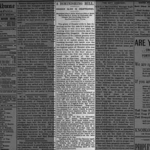 Hoosier Slide is Disappearing 1894