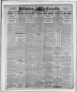 Pittston Gazette from Pittston, Pennsylvania • Page 1